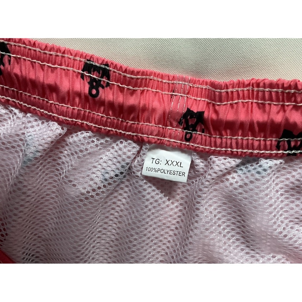 Scotamalone Men's Anchort Swim Trunks  Pink Black  Men's Lined Size XXXL - Picture 8 of 8